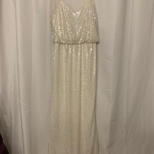 White sequin dress